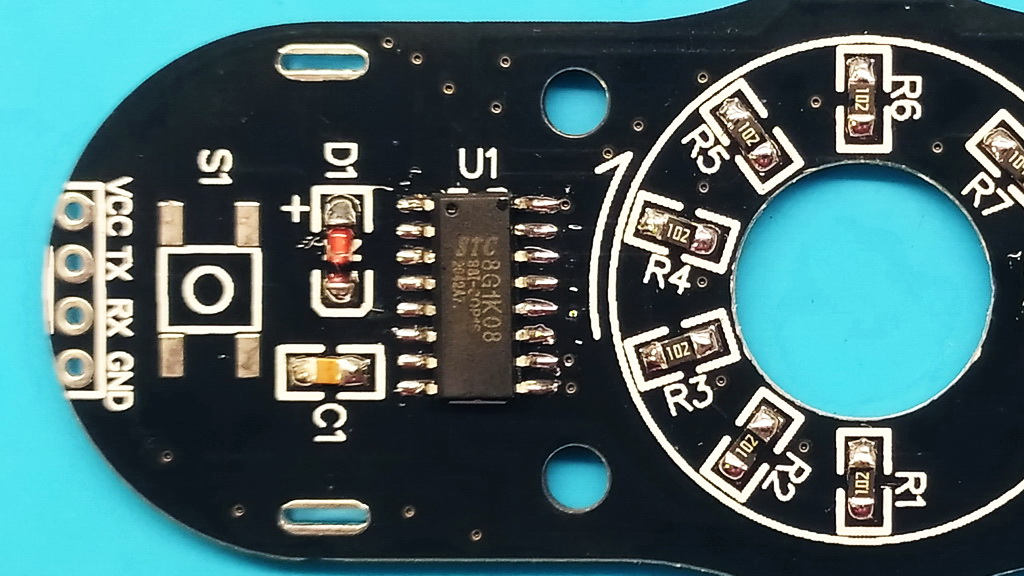 Установка SMD-диода с соблюдением полярности