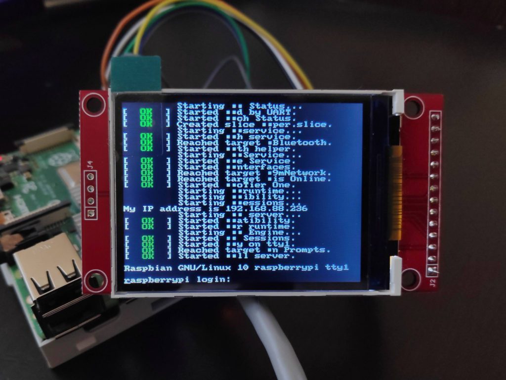 TFT-дисплей с чётким шрифтом после настройки hdmi_cvt в /boot/config.txt