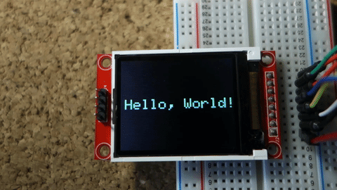Hello World на дисплее 1.8 TFT