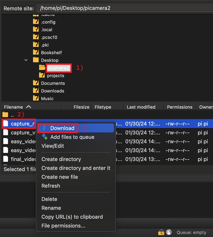 Скачивание файлов с Raspberry Pi на Mac с помощью FileZilla