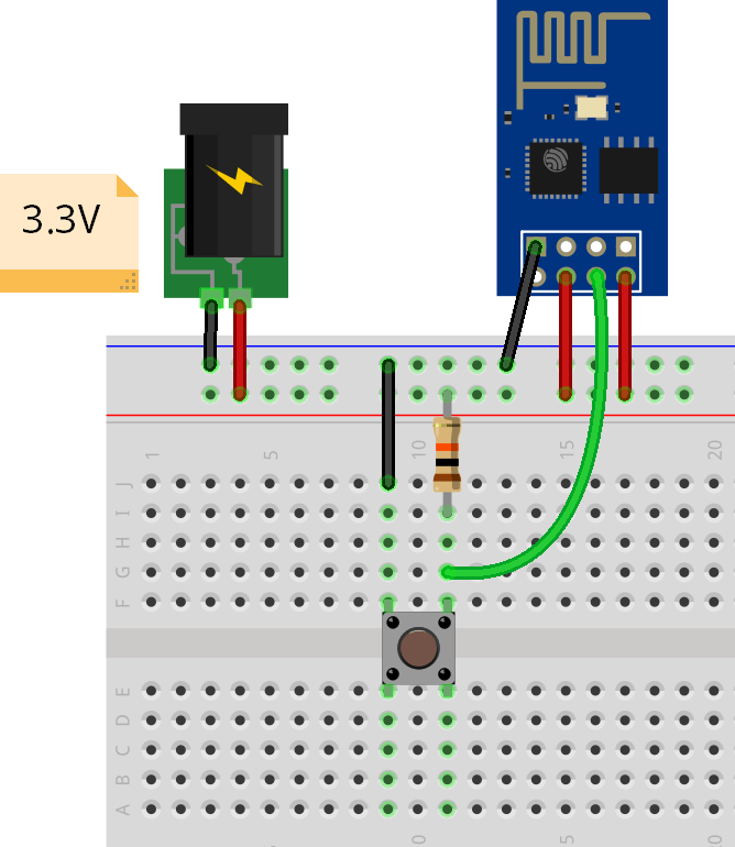 MicroPython ESP-01 — внешнее пробуждение, схема подключения глубокого сна