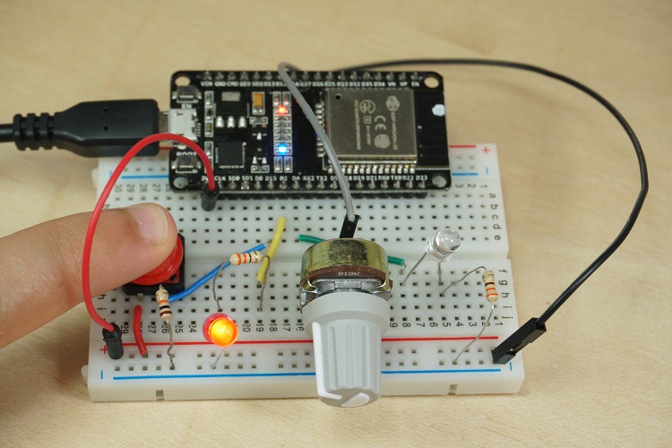 ESP32 ESP8266 MicroPython кнопка и светодиод