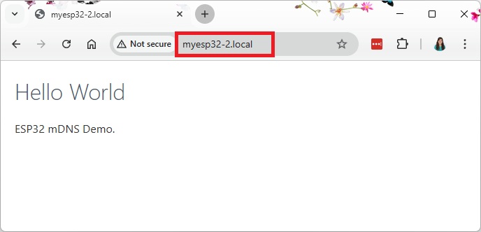 Веб-сервер ESP32 mDNS