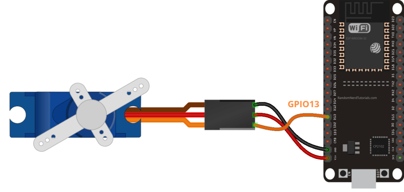 Подключение ESP32 к сервомотору SG90
