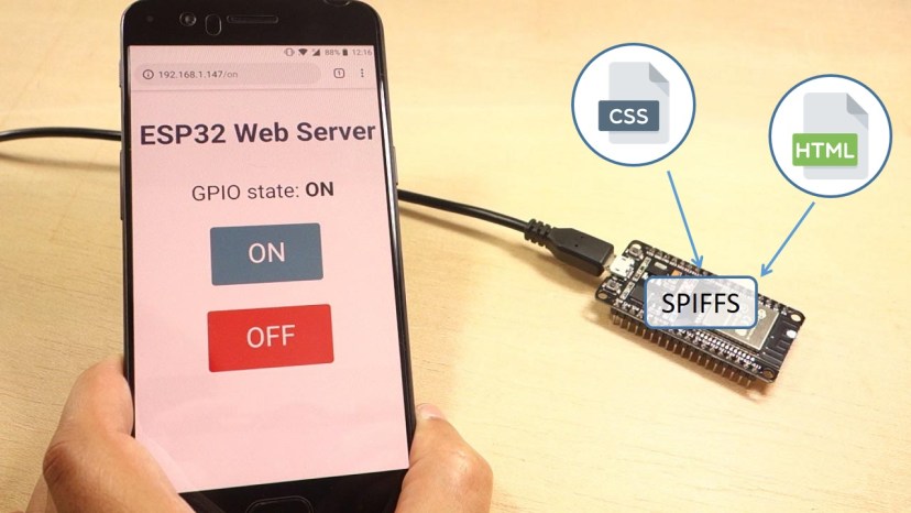 ESP32 веб-сервер с SPIFFS