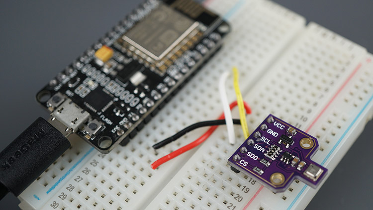 ESP8266 NodeMCU плата BME680 датчик газа схема подключения компоненты
