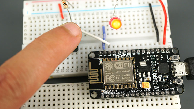 ESP8266 NodeMCU вход выход кнопка нажата светодиод включен Arduino IDE