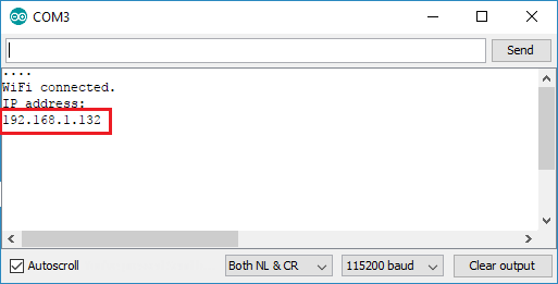 Веб-сервер ESP8266 NodeMCU - IP-адрес в Serial Monitor Arduino IDE
