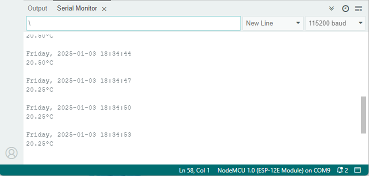 ESP8266 DS3231 установка и получение времени и температуры