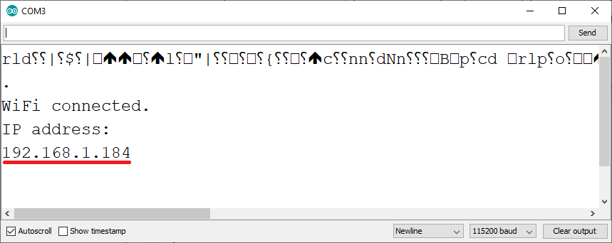 ESP8266 NodeMCU статический фиксированный IP-адрес Serial Monitor