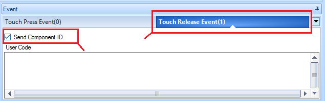 Настройка события Touch Release в Nextion Editor