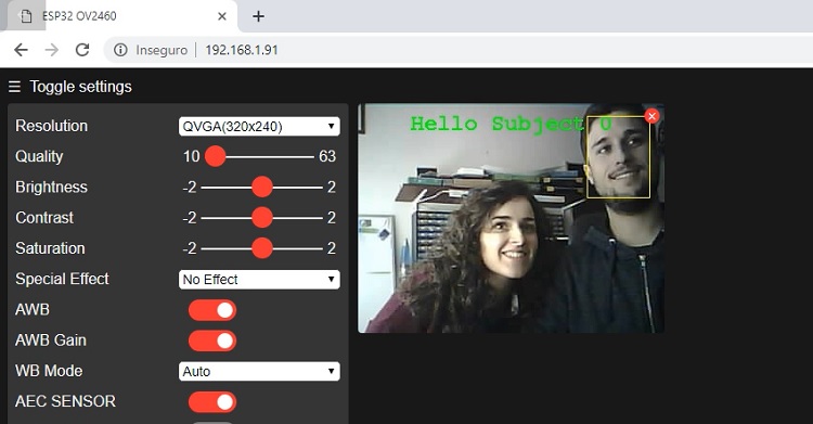 ESP32-CAM распознавание и обнаружение лиц