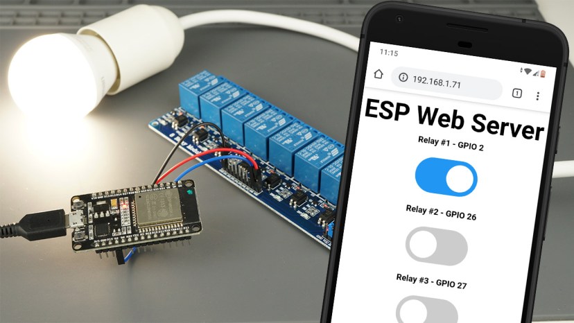 Управление модулем реле с помощью ESP32 (веб-сервер)