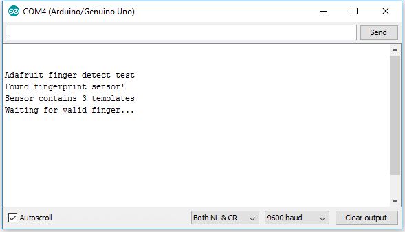 Монитор порта — ожидание отпечатка пальца