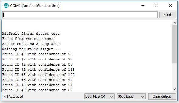 Монитор порта — найдено совпадение отпечатка пальца