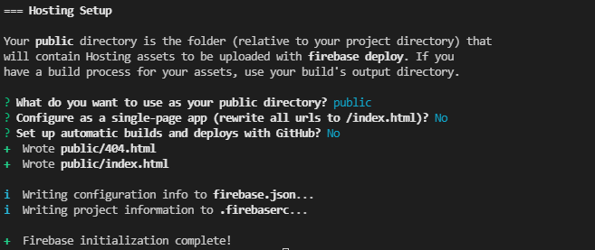 Все параметры настройки Firebase Hosting