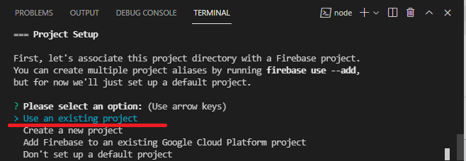 Настройка проекта Firebase VS Code
