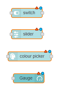 Добавление виджетов в Node-RED Dashboard