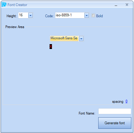 Генератор шрифтов в Nextion Editor