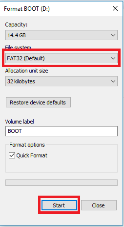 Форматирование MicroSD-карты FAT32