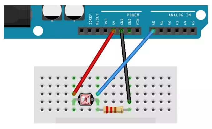 Подключение фоторезистора к Arduino
