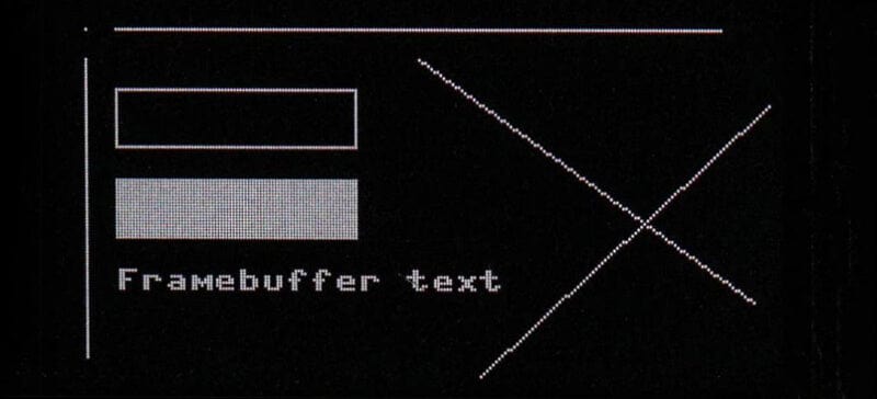 Примитивные фигуры FrameBuffer на дисплее Pico