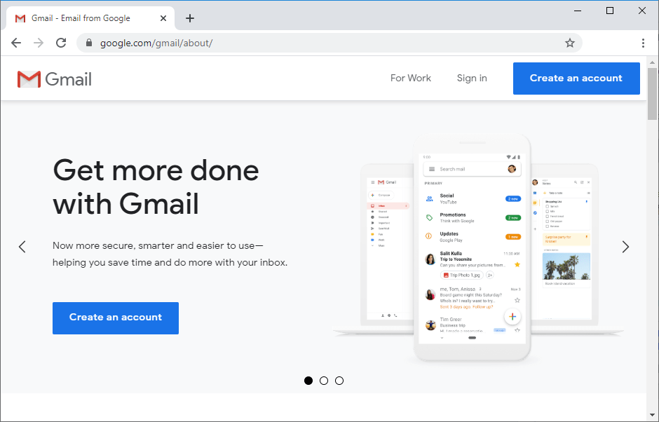 Gmail — Создание новой учётной записи