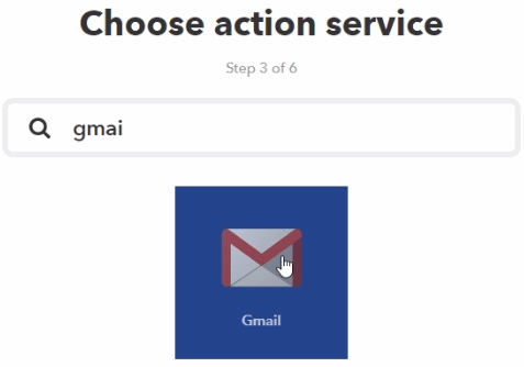 Сервис Gmail в IFTTT