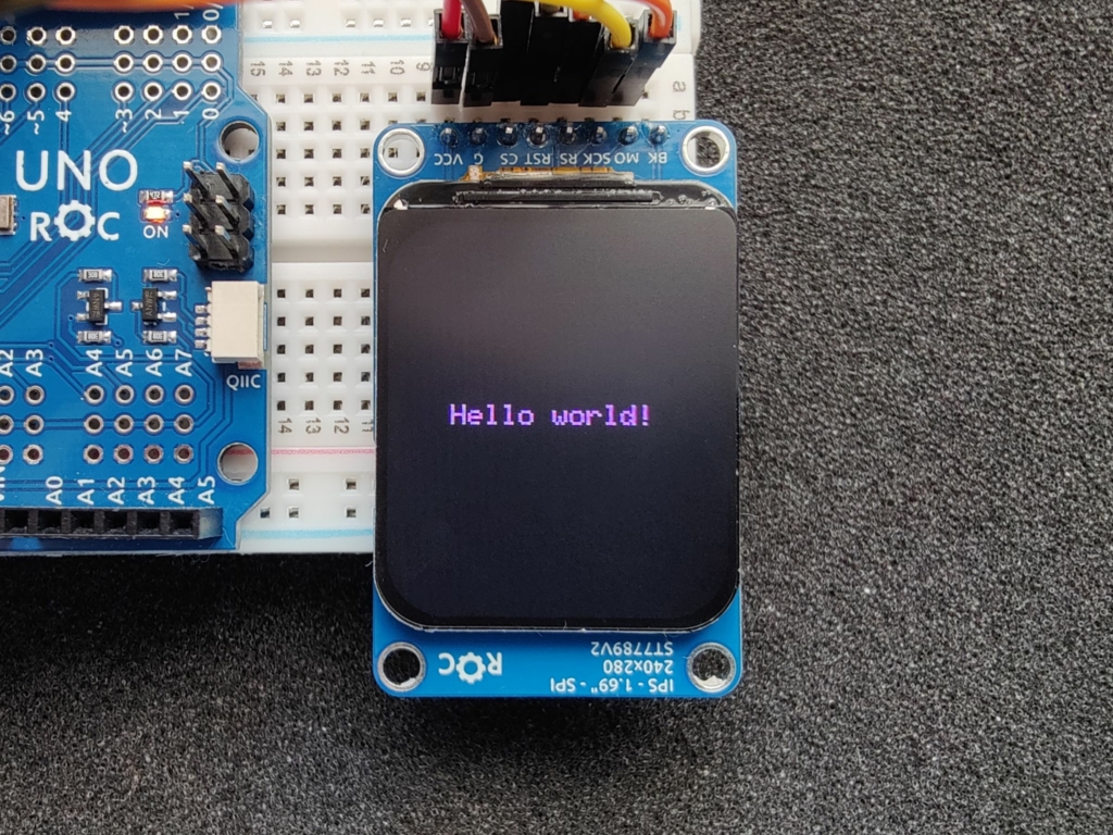 Hello world на IPS-дисплее с Arduino