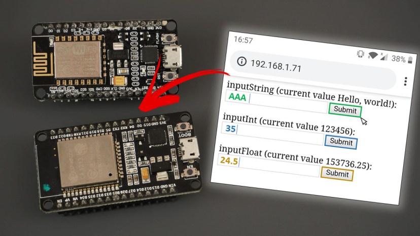 ESP32 ESP8266 ввод данных через HTML-форму веб-сервера с использованием Arduino IDE