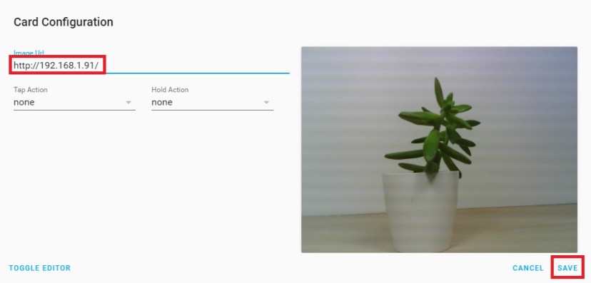 IP-адрес ESP32-CAM в Home Assistant