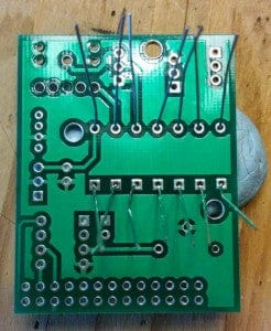 Припаянные резисторы (вид сверху)