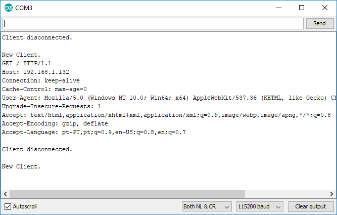 Веб-сервер ESP8266 NodeMCU - HTTP-ответ в Serial Monitor Arduino IDE