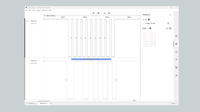 Поток данных I2C
