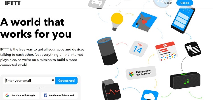 Создание аккаунта IFTTT