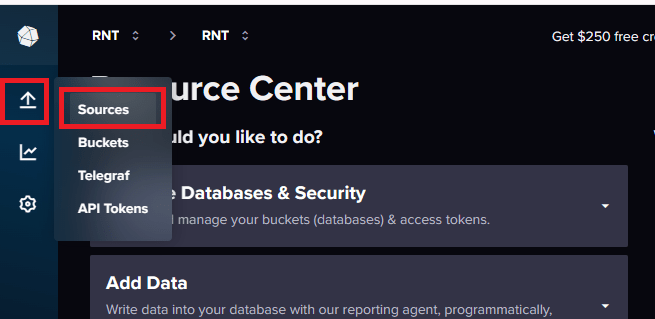Источники InfluxDB Cloud