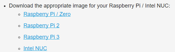 Установка Hass.io — выбор образа для Raspberry Pi