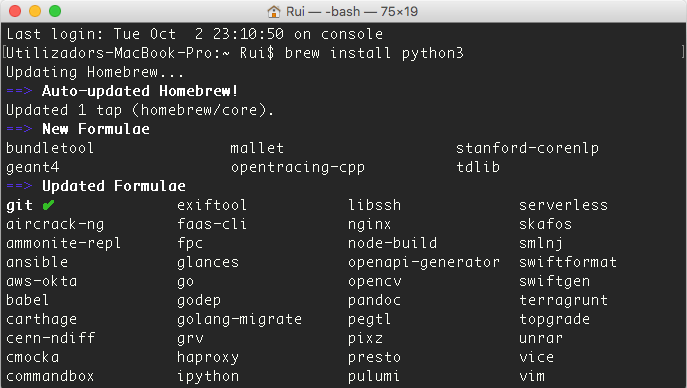 Установка Python 3 на Mac OS X через brew для uPyCraft IDE