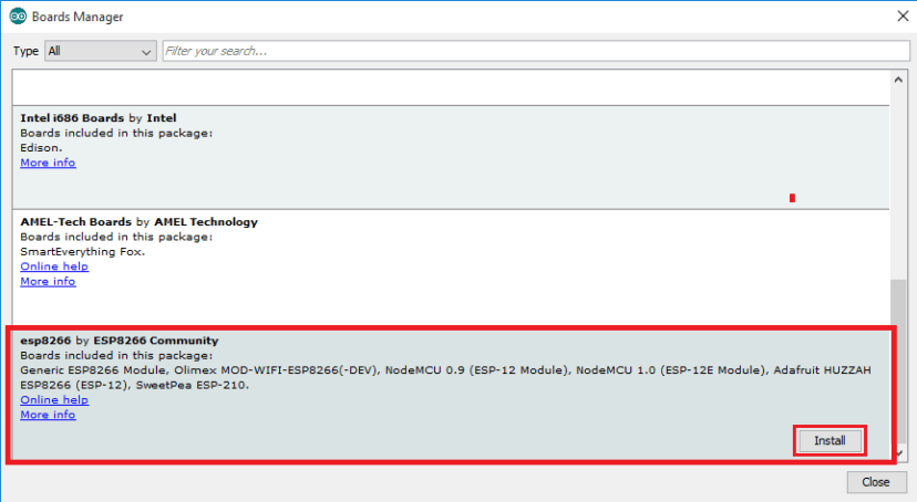 Установка плат ESP8266 в Arduino IDE