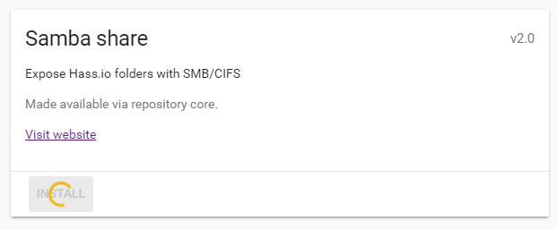Установка Samba share