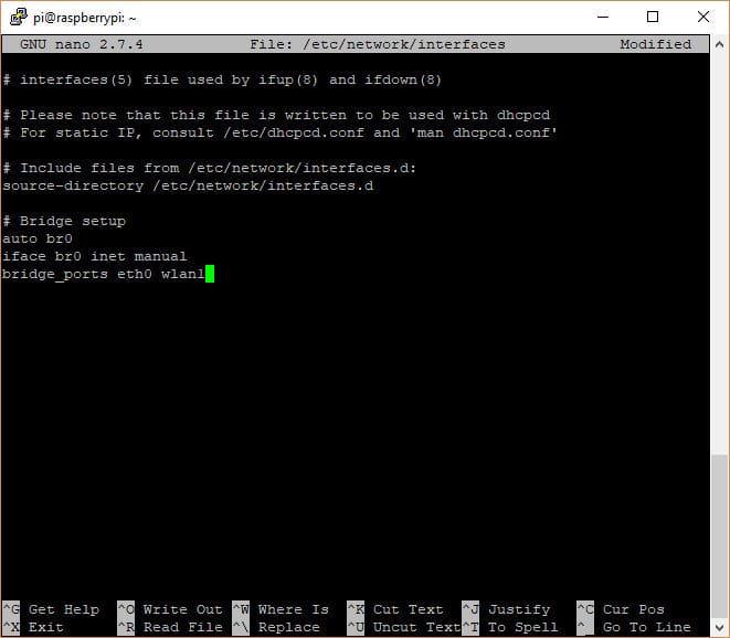 Редактирование файла network/interfaces