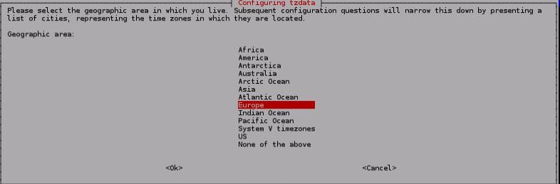 Выбор географической зоны