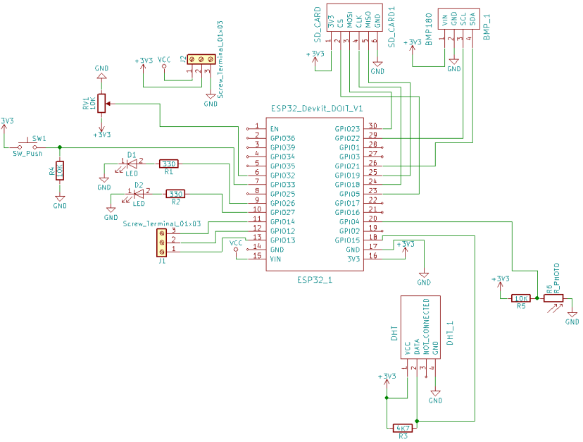 Принципиальная схема в KiCad