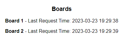 Время последнего запроса ESP32 ESP8266