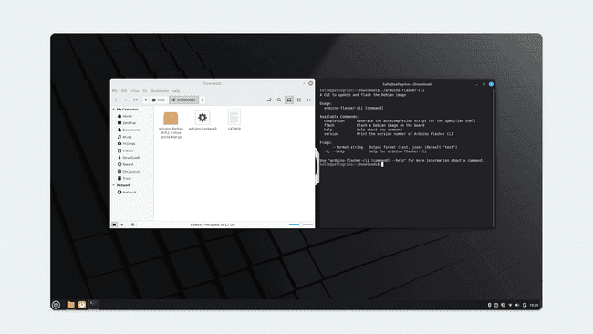 Вывод при тестировании инструмента (Linux)