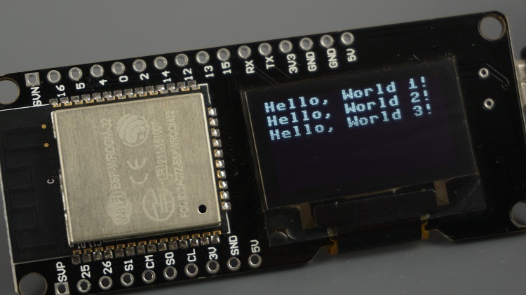 Управление OLED на Wemos Lolin32 ESP32 через MicroPython