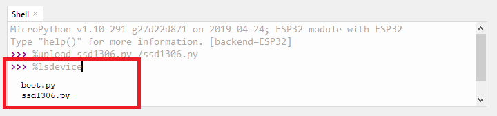 Отображение папки устройства в Thonny IDE