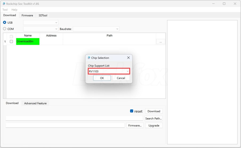SocToolKit выбор платы