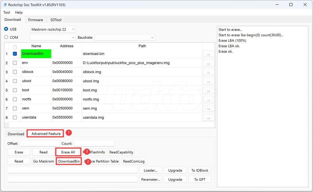 Очистка SPI NAND Flash памяти