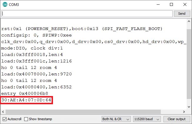 ESP-NOW ESP32 — получение MAC-адреса платы